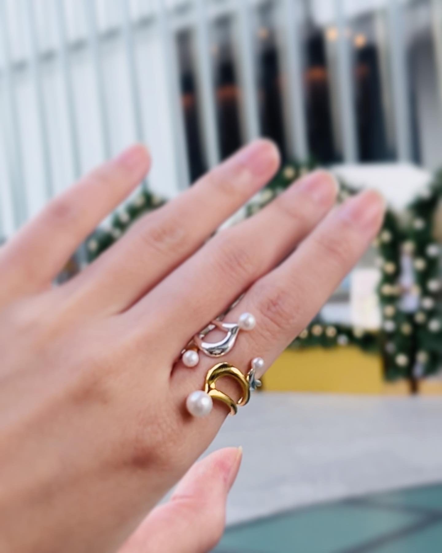 Wave Collection Pearl ring 浪花系列 珍珠戒指
