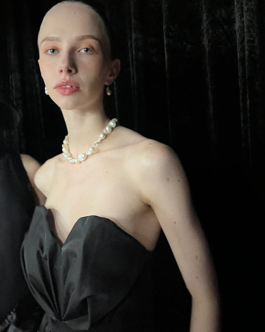 blue n white Authentic Design High Quality Ocean Spirit Baroque Pearl Necklace 原創設計 海洋精靈 巴洛克珍珠項鍊