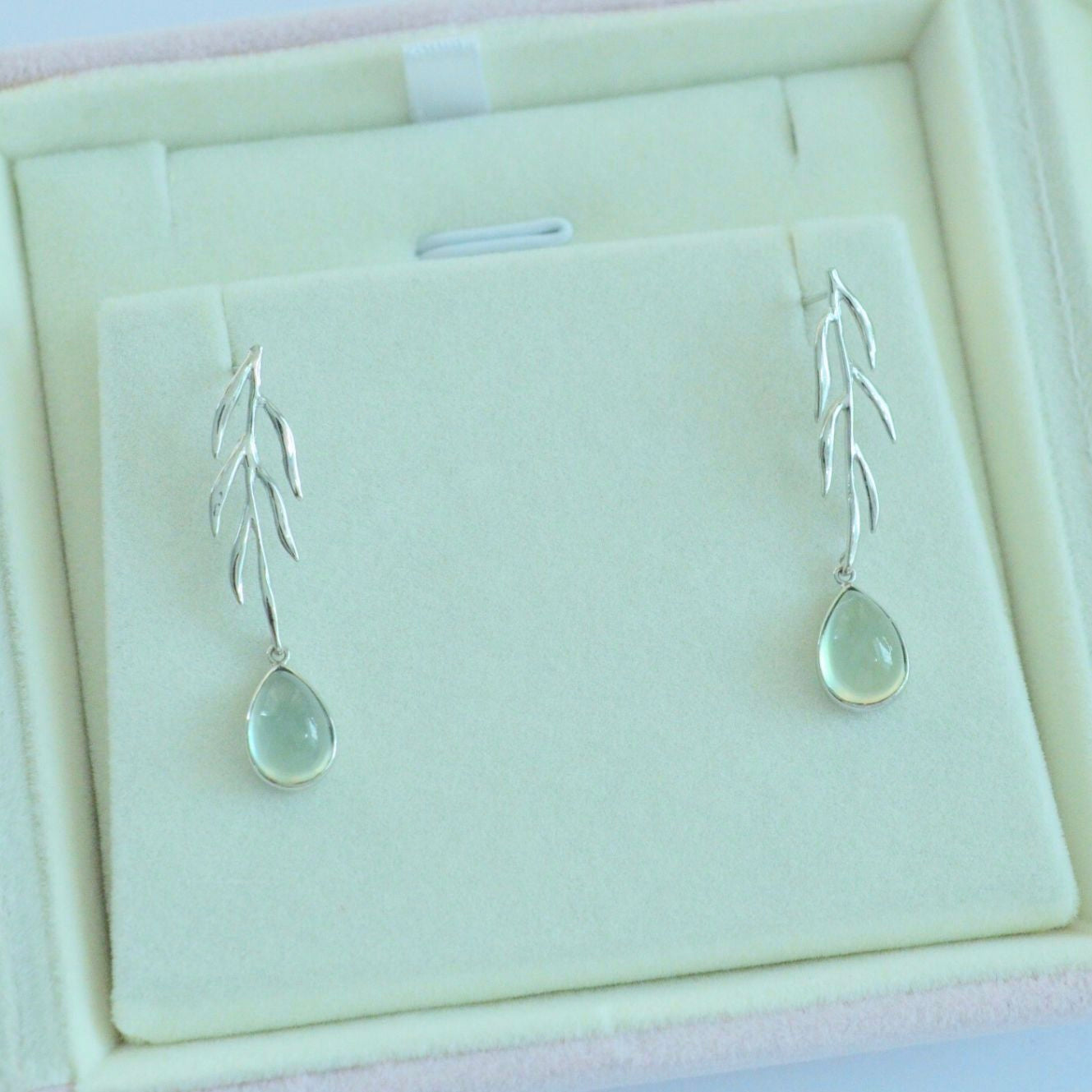 Prehnite Earrings Healing Prehnite Earrings
