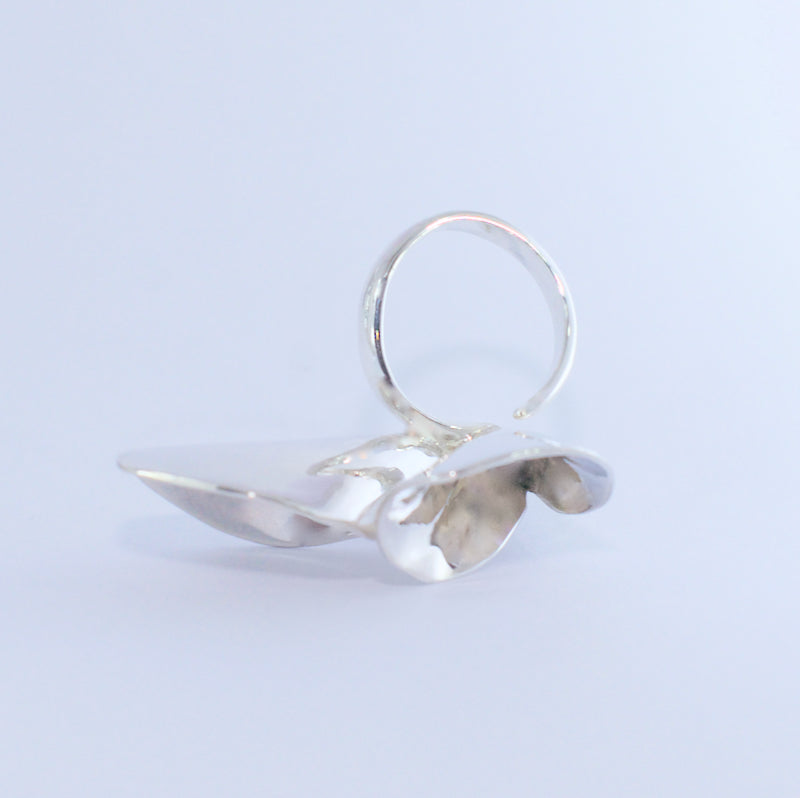 Floral Ring 惜花(可調)925銀大戒指 指環