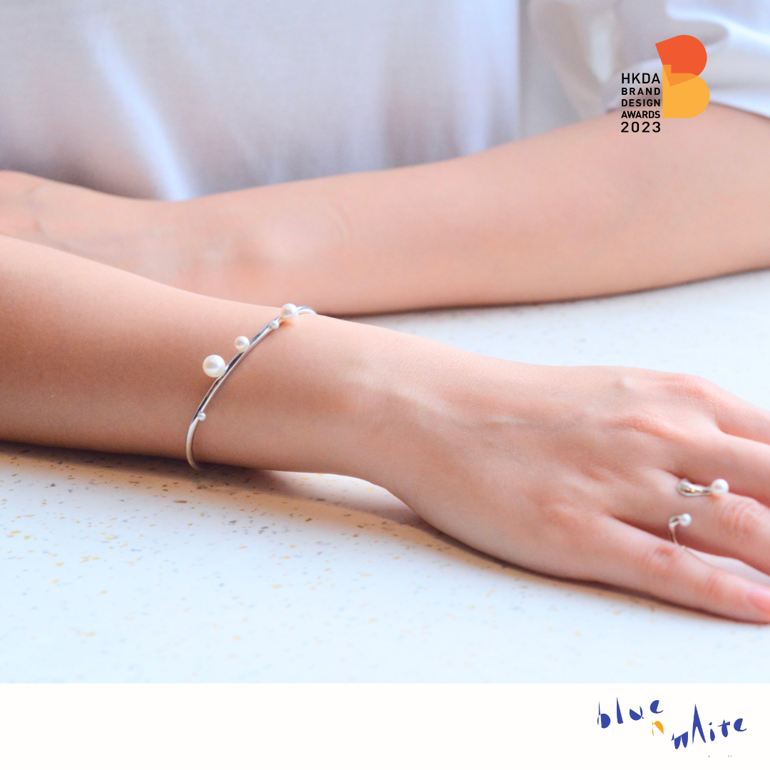 wave pearl 925 bangle and ring