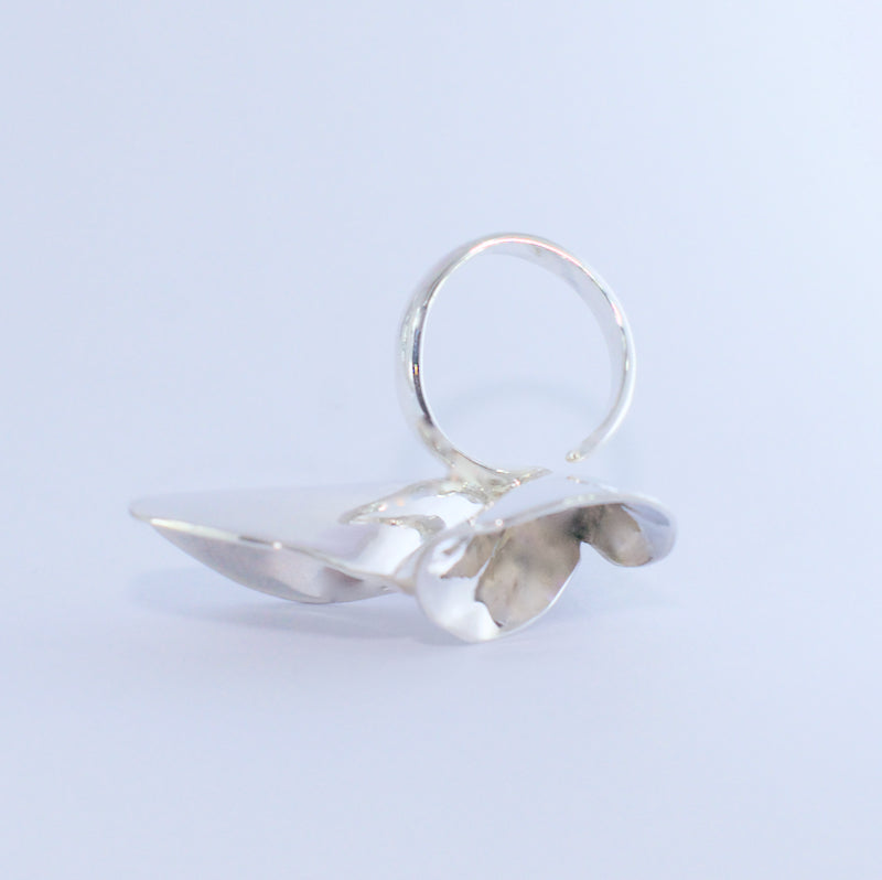 Floral Ring 惜花（可調）925銀大戒指 指環