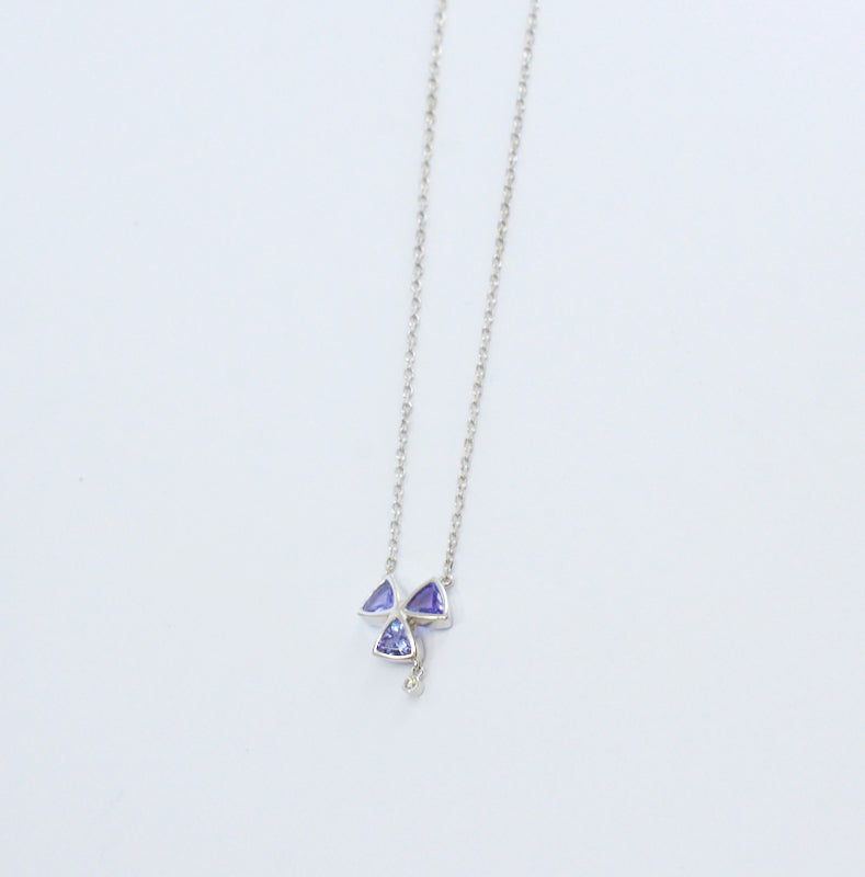 Pink Sapphire Diamond Kite Necklace 粉藍寶鑽石風箏項鍊