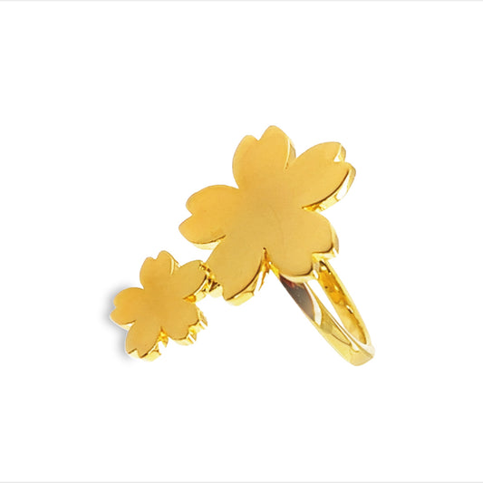 Sakura Ring （Sterling Silver / thick 18K Gold Plated S925） 櫻花系列 925銀 / 18K鍍厚金925銀戒指