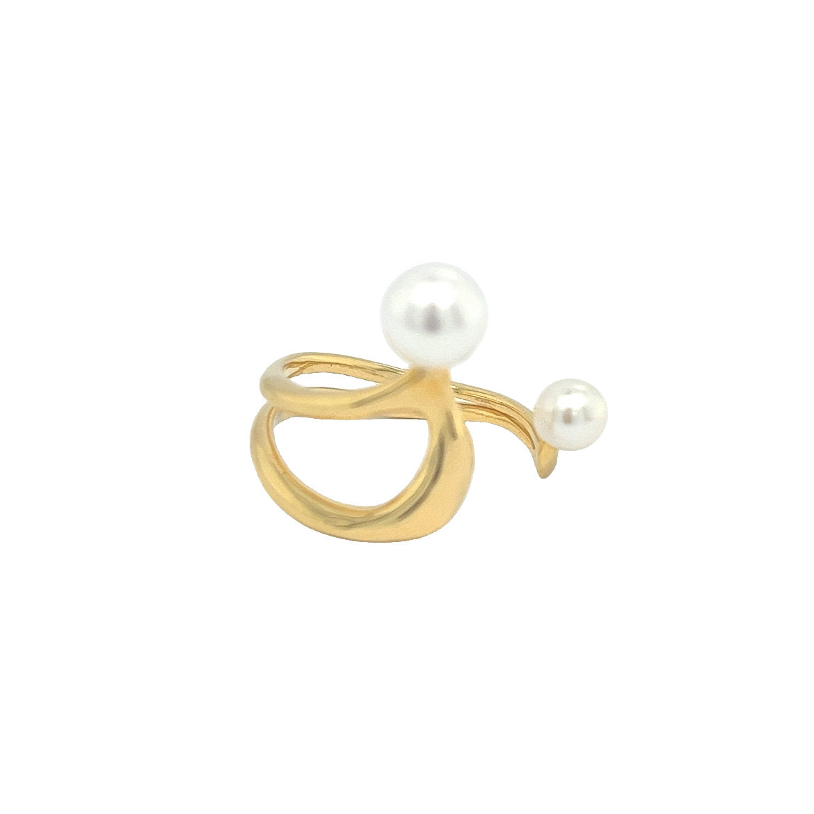 Wave fresh water pearl sterling silver ring 浪花戒指